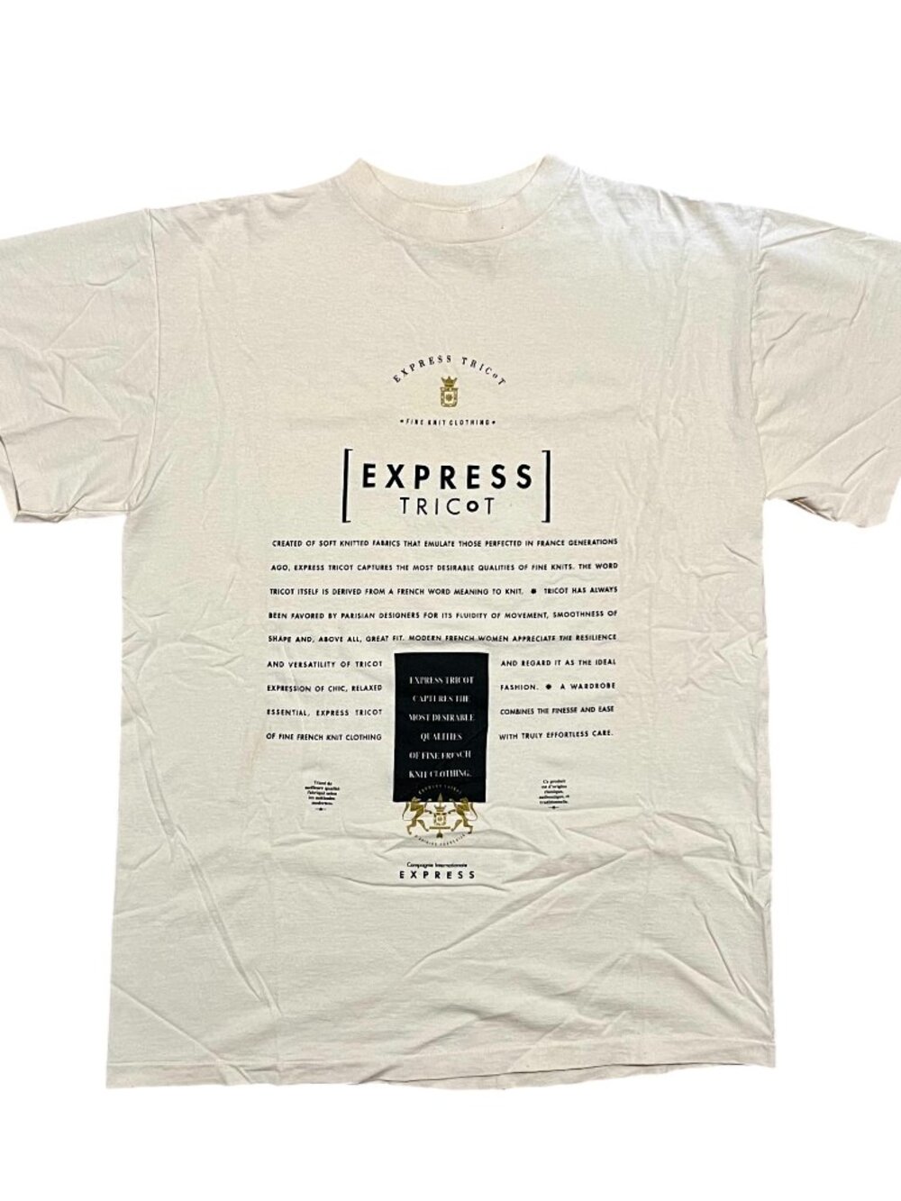 Express Tricot Vintage 90s Single Stitch 100% Cotton Graphic T-Shirt, Men's 2XL